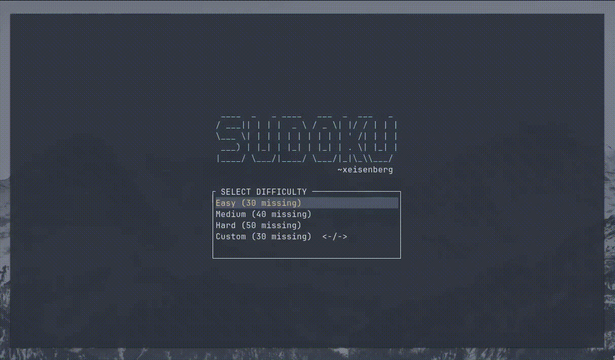 Sudoku CLI